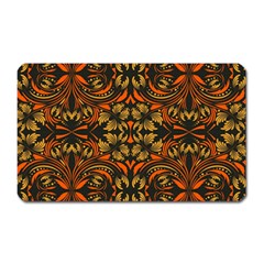 Folk Flowers Print Floral Pattern Ethnic Art Magnet (rectangular) by Eskimos