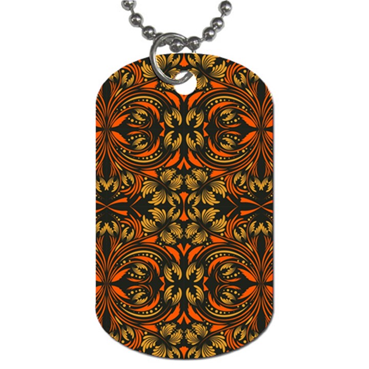 Folk flowers print Floral pattern Ethnic art Dog Tag (One Side)