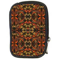 Folk Flowers Print Floral Pattern Ethnic Art Compact Camera Leather Case by Eskimos