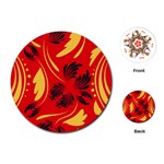 Folk flowers print Floral pattern Ethnic art Playing Cards Single Design (Round) Front