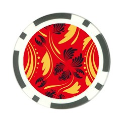 Folk Flowers Print Floral Pattern Ethnic Art Poker Chip Card Guard by Eskimos