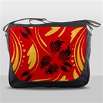 Folk flowers print Floral pattern Ethnic art Messenger Bag Front