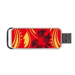 Folk flowers print Floral pattern Ethnic art Portable USB Flash (Two Sides) Front