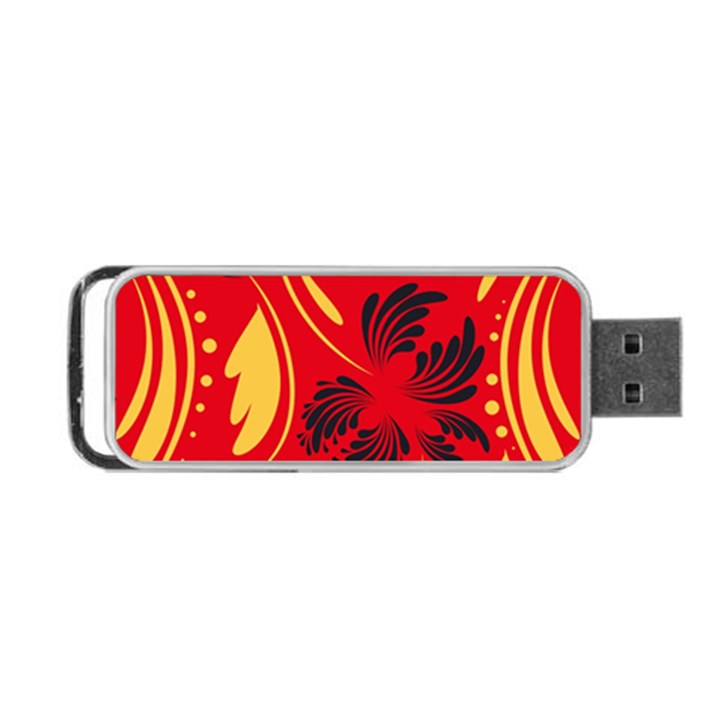 Folk flowers print Floral pattern Ethnic art Portable USB Flash (Two Sides)