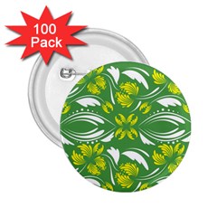 Folk Flowers Print Floral Pattern Ethnic Art 2 25  Buttons (100 Pack)  by Eskimos