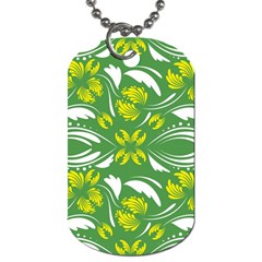 Folk Flowers Print Floral Pattern Ethnic Art Dog Tag (two Sides) by Eskimos