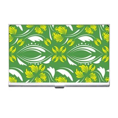 Folk Flowers Print Floral Pattern Ethnic Art Business Card Holder by Eskimos