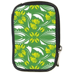 Folk Flowers Print Floral Pattern Ethnic Art Compact Camera Leather Case by Eskimos