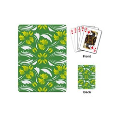 Folk Flowers Print Floral Pattern Ethnic Art Playing Cards Single Design (mini)