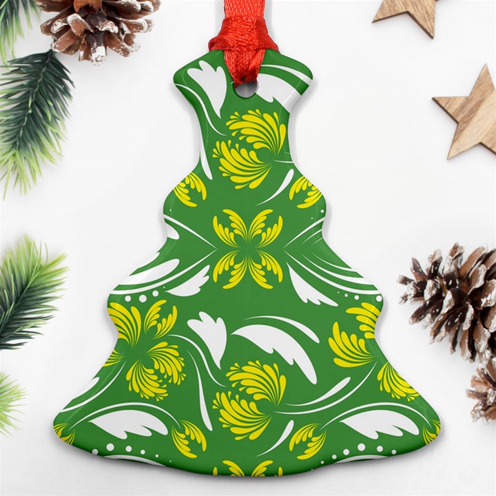 Folk flowers print Floral pattern Ethnic art Ornament (Christmas Tree) 