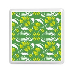 Folk Flowers Print Floral Pattern Ethnic Art Memory Card Reader (square) by Eskimos