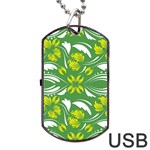 Folk flowers print Floral pattern Ethnic art Dog Tag USB Flash (One Side) Front