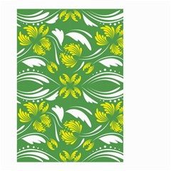 Folk Flowers Print Floral Pattern Ethnic Art Small Garden Flag (two Sides) by Eskimos