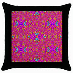 Pink Party Throw Pillow Case (black) by Thespacecampers