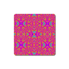 Pink Party Square Magnet by Thespacecampers