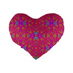 Pink Party Standard 16  Premium Flano Heart Shape Cushions Back