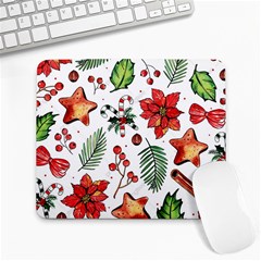 Pngtree-watercolor-christmas-pattern-background Large Mousepads by nate14shop