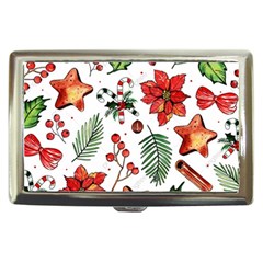 Pngtree-watercolor-christmas-pattern-background Cigarette Money Case by nate14shop