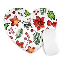 Pngtree-watercolor-christmas-pattern-background Heart Mousepads by nate14shop