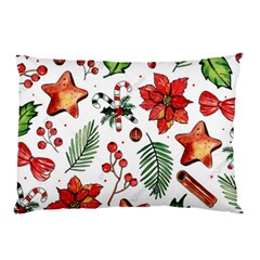 Pngtree-watercolor-christmas-pattern-background Pillow Case by nate14shop