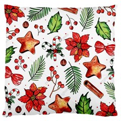 Pngtree-watercolor-christmas-pattern-background Standard Flano Cushion Case (one Side) by nate14shop