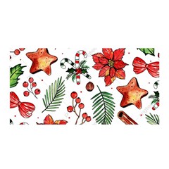 Pngtree-watercolor-christmas-pattern-background Satin Wrap 35  X 70  by nate14shop