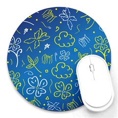 Abstract-background Round Mousepads by nate14shop