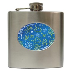 Abstract-background Hip Flask (6 Oz) by nate14shop