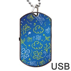 Abstract-background Dog Tag Usb Flash (two Sides) by nate14shop