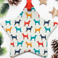 Animal-seamless-vector-pattern-of-dog-kannaa Star Ornament (two Sides) by nate14shop