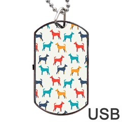 Animal-seamless-vector-pattern-of-dog-kannaa Dog Tag Usb Flash (two Sides) by nate14shop