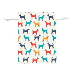 Animal-seamless-vector-pattern-of-dog-kannaa Lightweight Drawstring Pouch (l) by nate14shop