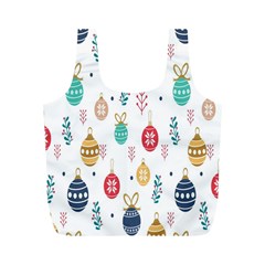 Seamless-pattern-cute-christmas-balls-shariki-igrushki-rozhd Full Print Recycle Bag (m)