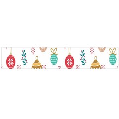 Seamless-pattern-cute-christmas-balls-shariki-igrushki-rozhd Large Flano Scarf 