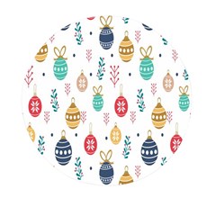 Seamless-pattern-cute-christmas-balls-shariki-igrushki-rozhd Mini Round Pill Box (pack Of 5)