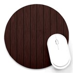 Wood Dark Brown Round Mousepads Front