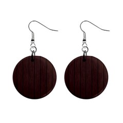 Wood Dark Brown Mini Button Earrings by nate14shop