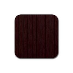 Wood Dark Brown Rubber Square Coaster (4 Pack) by nate14shop