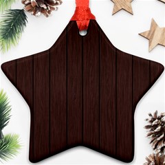 Wood Dark Brown Ornament (star) by nate14shop