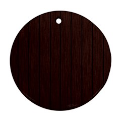 Wood Dark Brown Ornament (round) by nate14shop