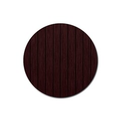 Wood Dark Brown Rubber Round Coaster (4 Pack) by nate14shop