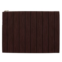 Wood Dark Brown Cosmetic Bag (xxl) by nate14shop