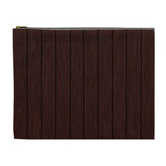 Wood Dark Brown Cosmetic Bag (xl) by nate14shop