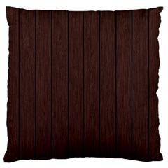 Wood Dark Brown Standard Flano Cushion Case (two Sides) by nate14shop