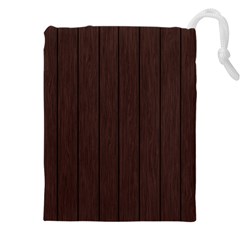 Wood Dark Brown Drawstring Pouch (5xl)