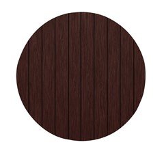 Wood Dark Brown Mini Round Pill Box (pack Of 5)