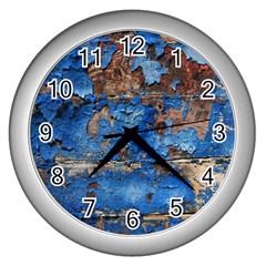 Background Wood Texture Wall Clock (silver) by nate14shop