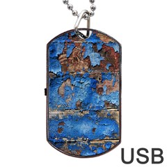 Background Wood Texture Dog Tag Usb Flash (two Sides)