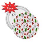 Hd-wallpaper-christmas-pattern-pattern-christmas-trees-santa-vector 2.25  Buttons (10 pack)  Front