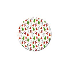 Hd-wallpaper-christmas-pattern-pattern-christmas-trees-santa-vector Golf Ball Marker (4 Pack) by nate14shop